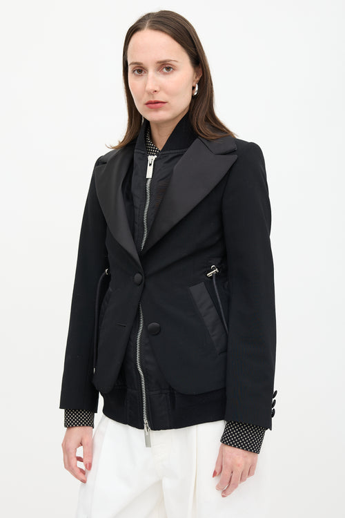 Sacai Wool & Nylon Layered Jacket
