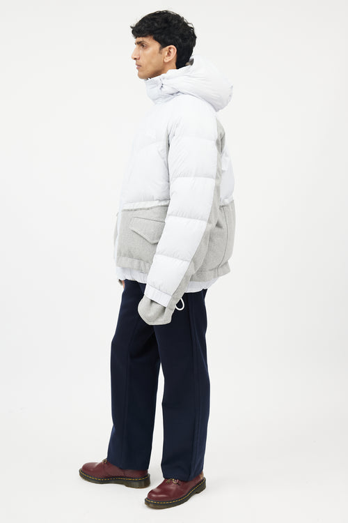 Sacai X Nike Blue & Grey Down Puffer