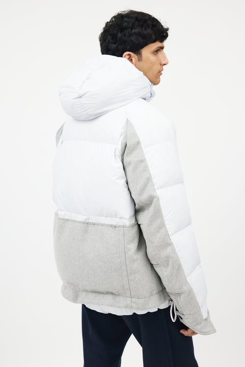 Sacai X Nike Blue & Grey Down Puffer