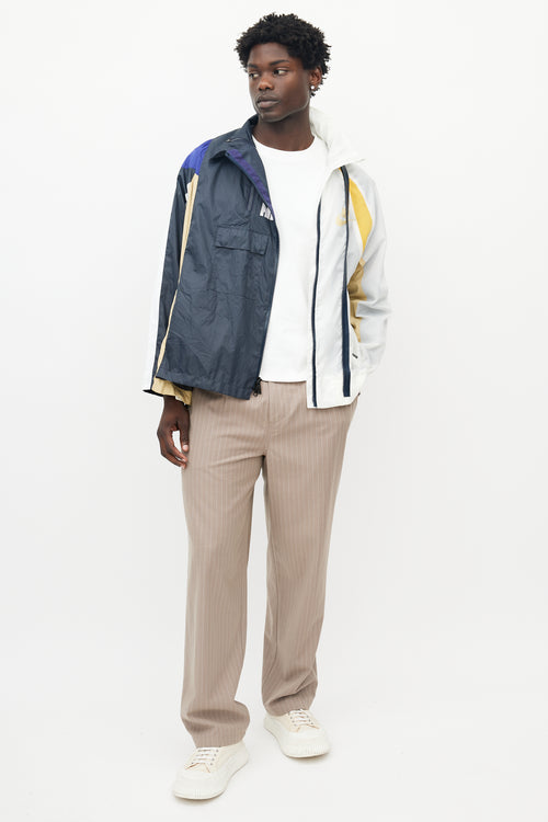 Sacai X Nike Blue & Multicolour Deconstructed Jacket