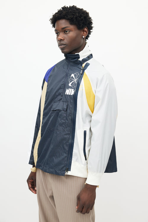 Sacai X Nike Blue & Multicolour Deconstructed Jacket