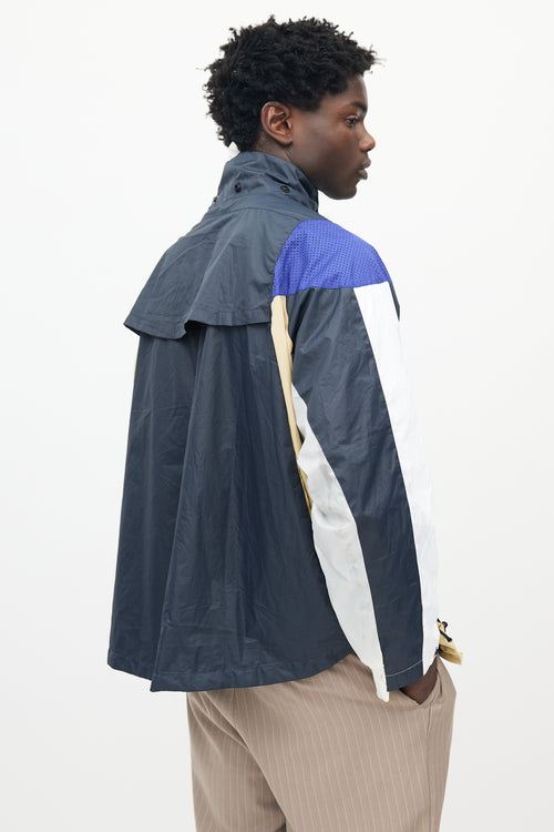 Sacai X Nike Blue & Multicolour Deconstructed Jacket