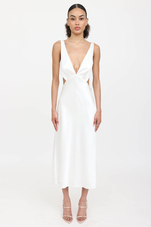 Sachin & Babi Satin Backless Maxi Dress