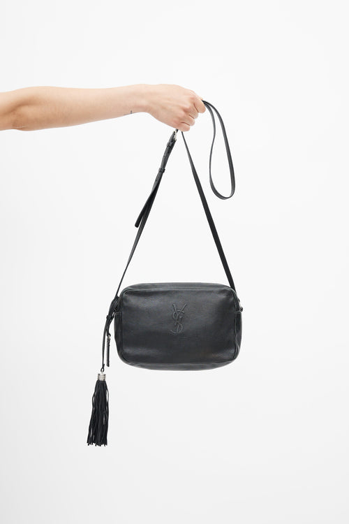 Saint Laurent 2017 Black Lou Logo Crossbody Bag