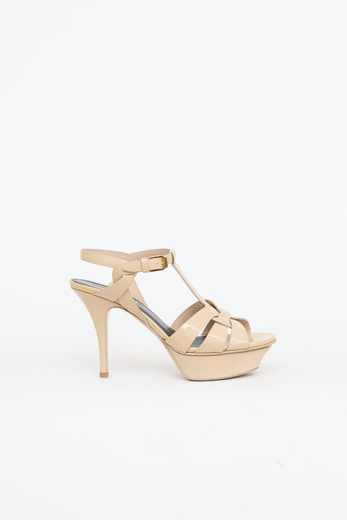 Saint Laurent Patent Tribute Sandal