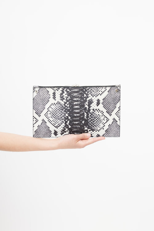 Saint Laurent Beige & Multicolour Print Sac De Jour Shoulder Bag