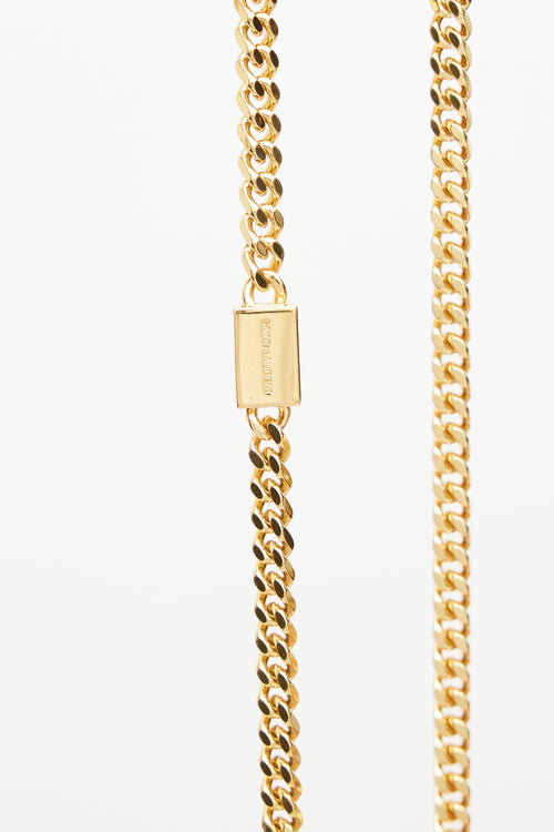 Saint Laurent Black & Gold Classic Kate Leather Bag