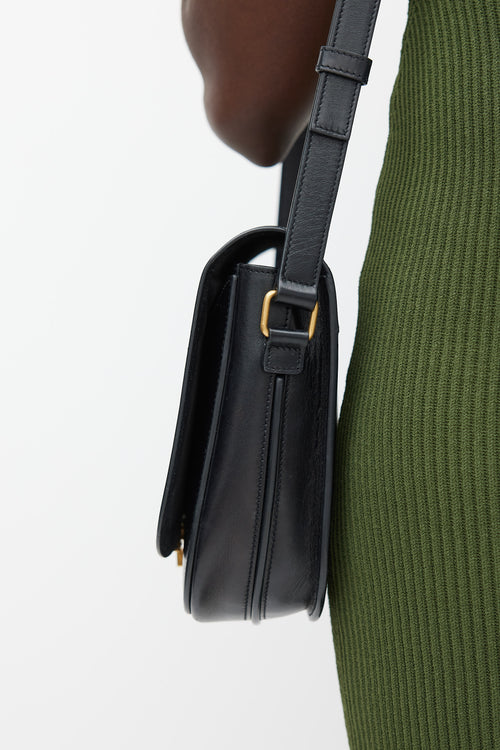 Saint Laurent Black & Gold Leather Betty Bag