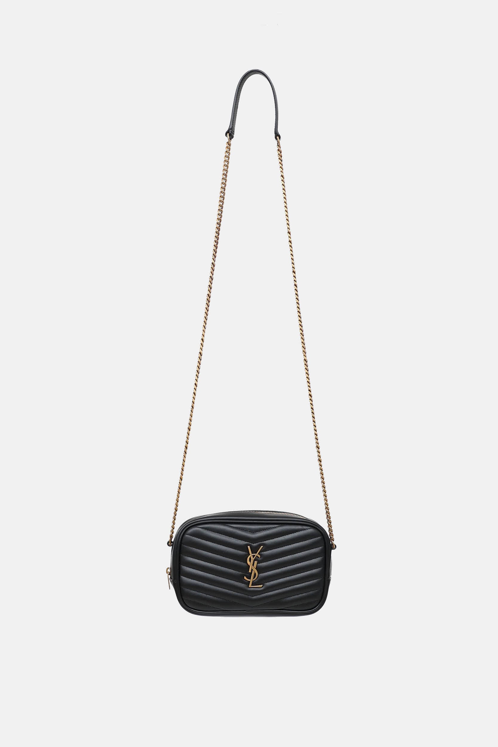 Saint Laurent Quilted Lou Mini Camera Bag