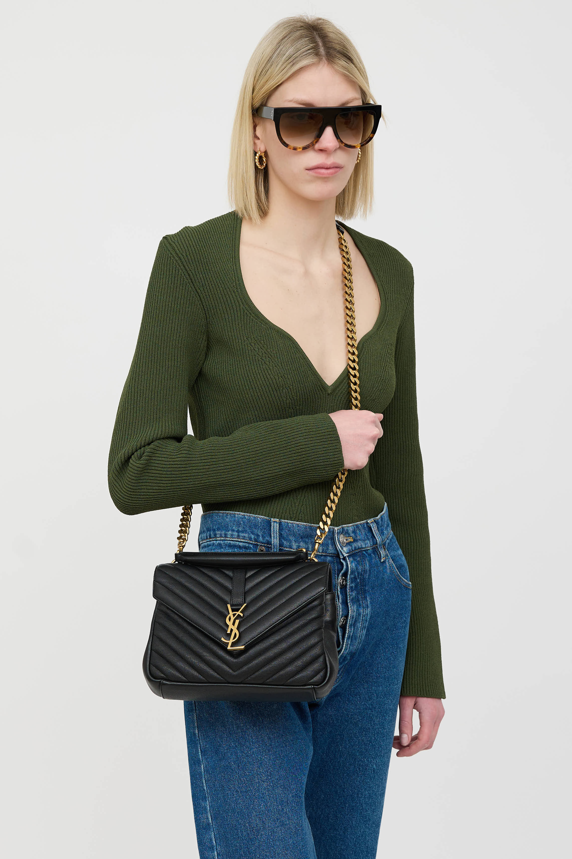 Saint Laurent Medium College Chain Bag