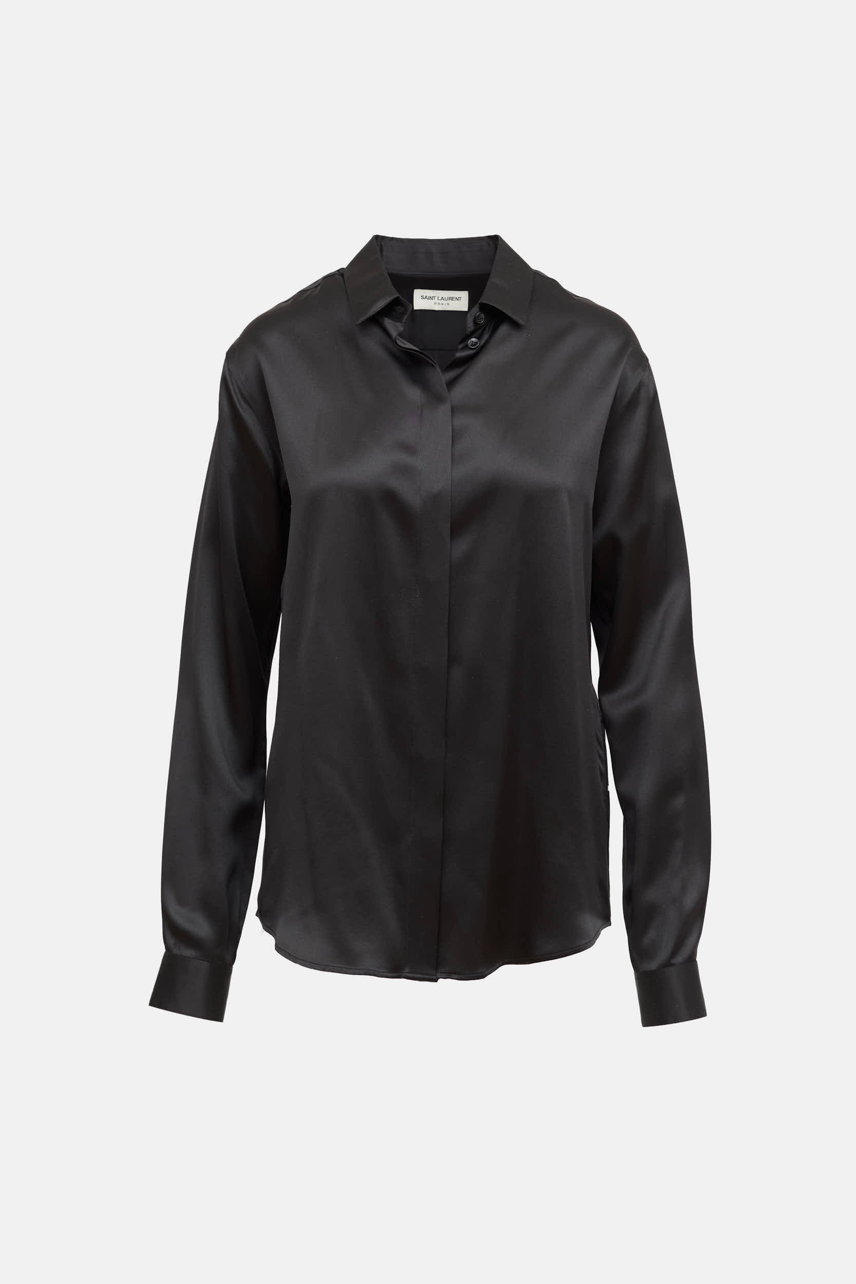 Saint Laurent SS13 Silk Button Up Top