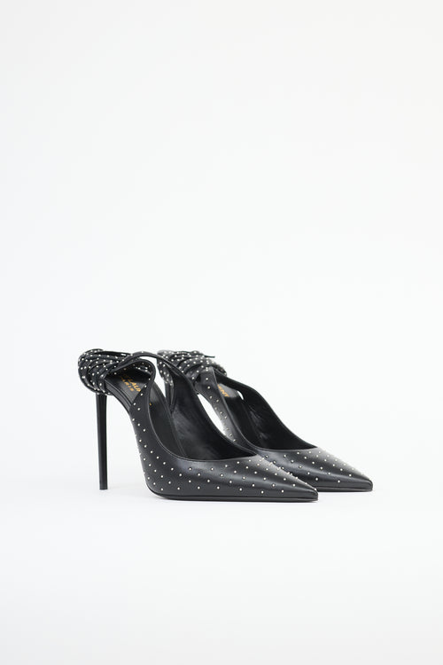 Saint Laurent Leather Zoe 105 Wrapped Pump