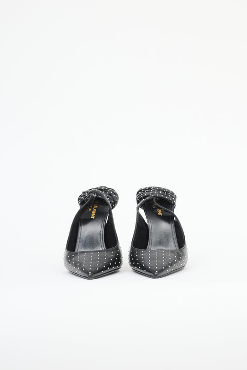 Saint Laurent Leather Zoe 105 Wrapped Pump