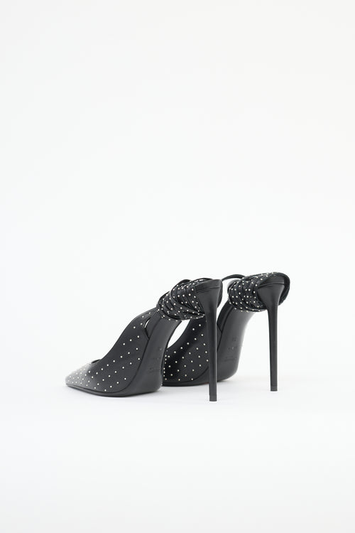 Saint Laurent Leather Zoe 105 Wrapped Pump