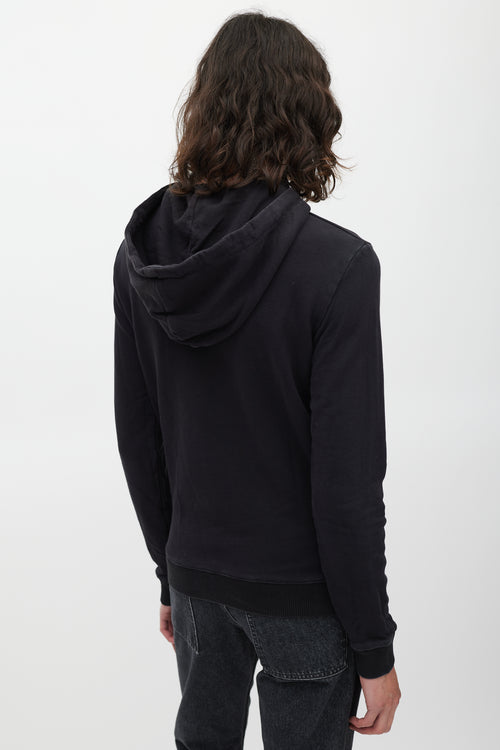 Saint Laurent Black & White Logo Hoodie