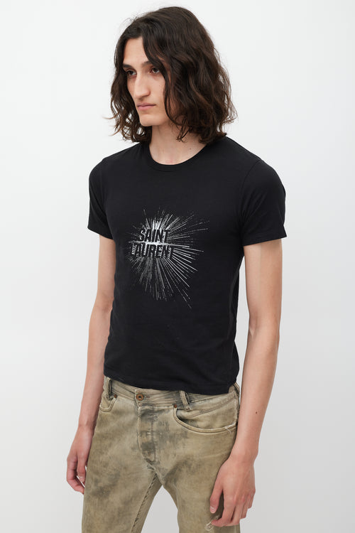 Saint Laurent Black & White Logo T-Shirt