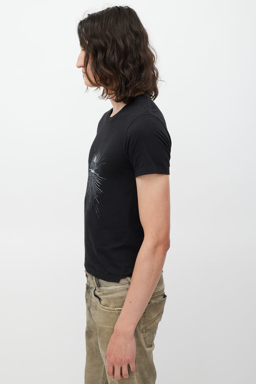 Saint Laurent Black & White Logo T-Shirt