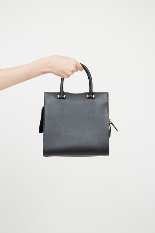 Saint Laurent Black Grained Uptown Tote
