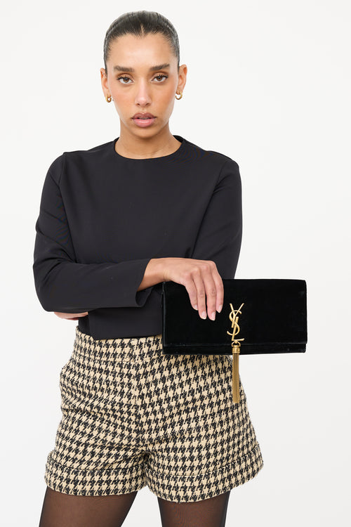 Saint Laurent Velvet Kate Clutch
