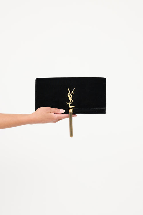 Saint Laurent Velvet Kate Clutch