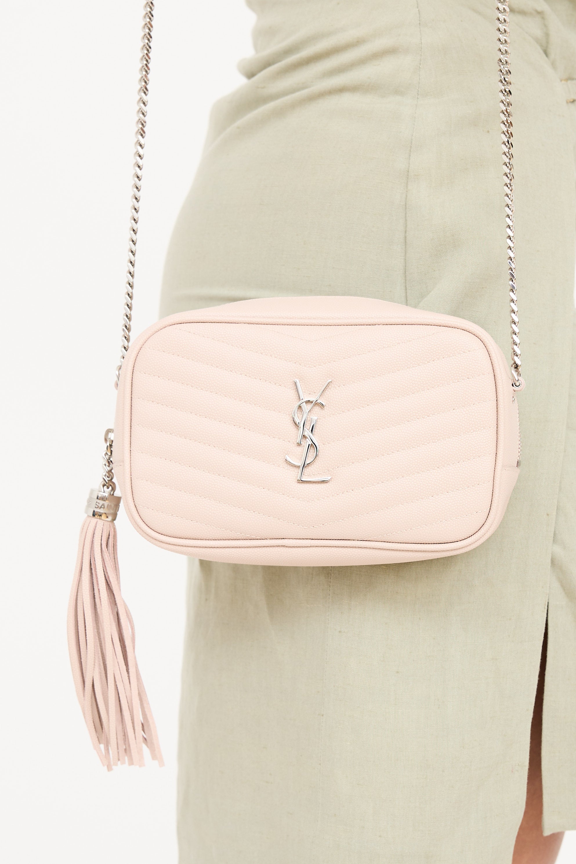Saint Laurent Chevron Mini Lou  Bag