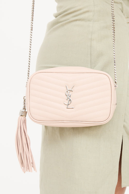 Saint Laurent Chevron Mini Lou  Bag