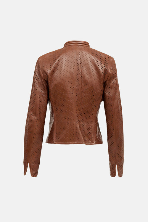 Saint Laurent Perforated Leather Jacket