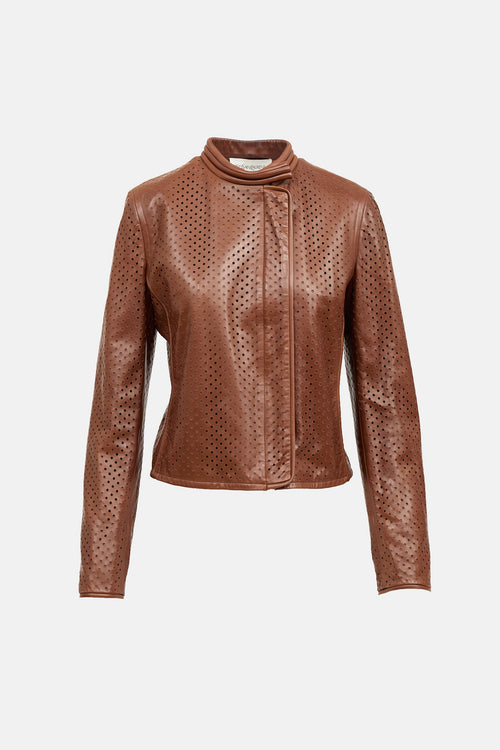 Saint Laurent Perforated Leather Jacket