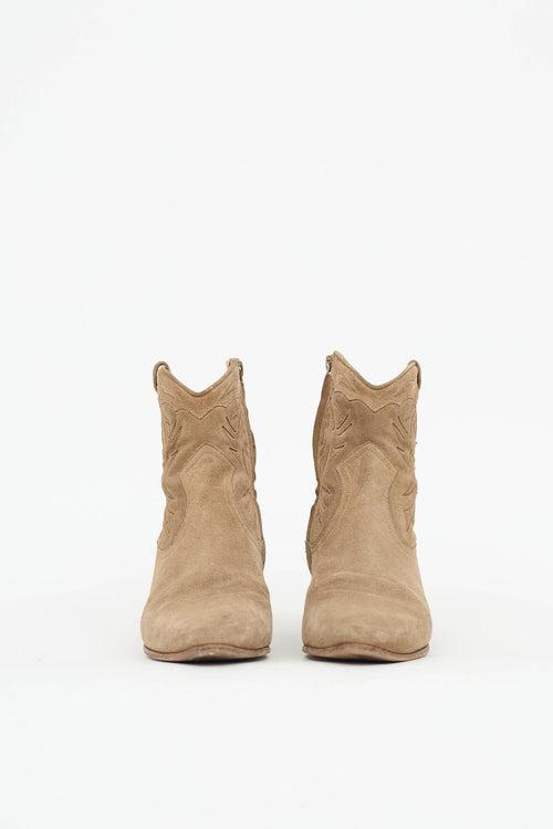 Saint Laurent Suede Rocky Boot