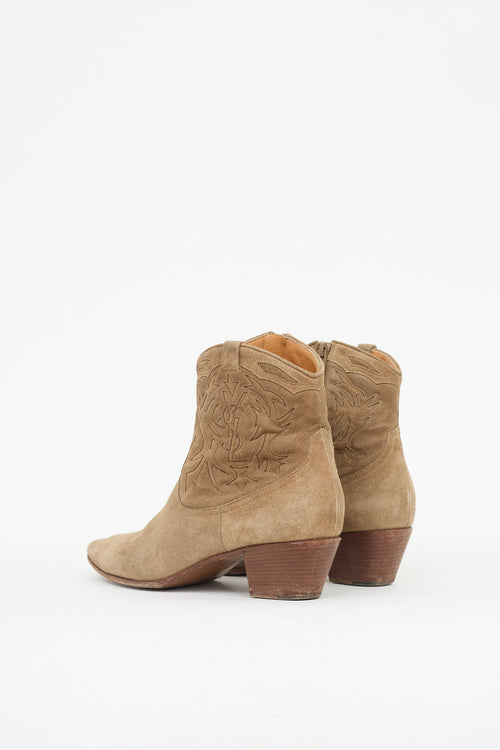 Saint Laurent Suede Rocky Boot