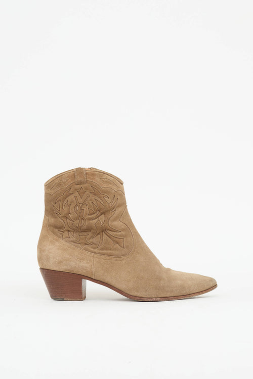 Saint Laurent Suede Rocky Boot