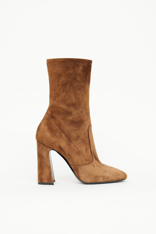 Suede Zip Booties