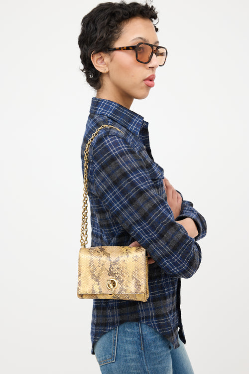 Saint Laurent Exotic Leather Chain Shoulder Bag