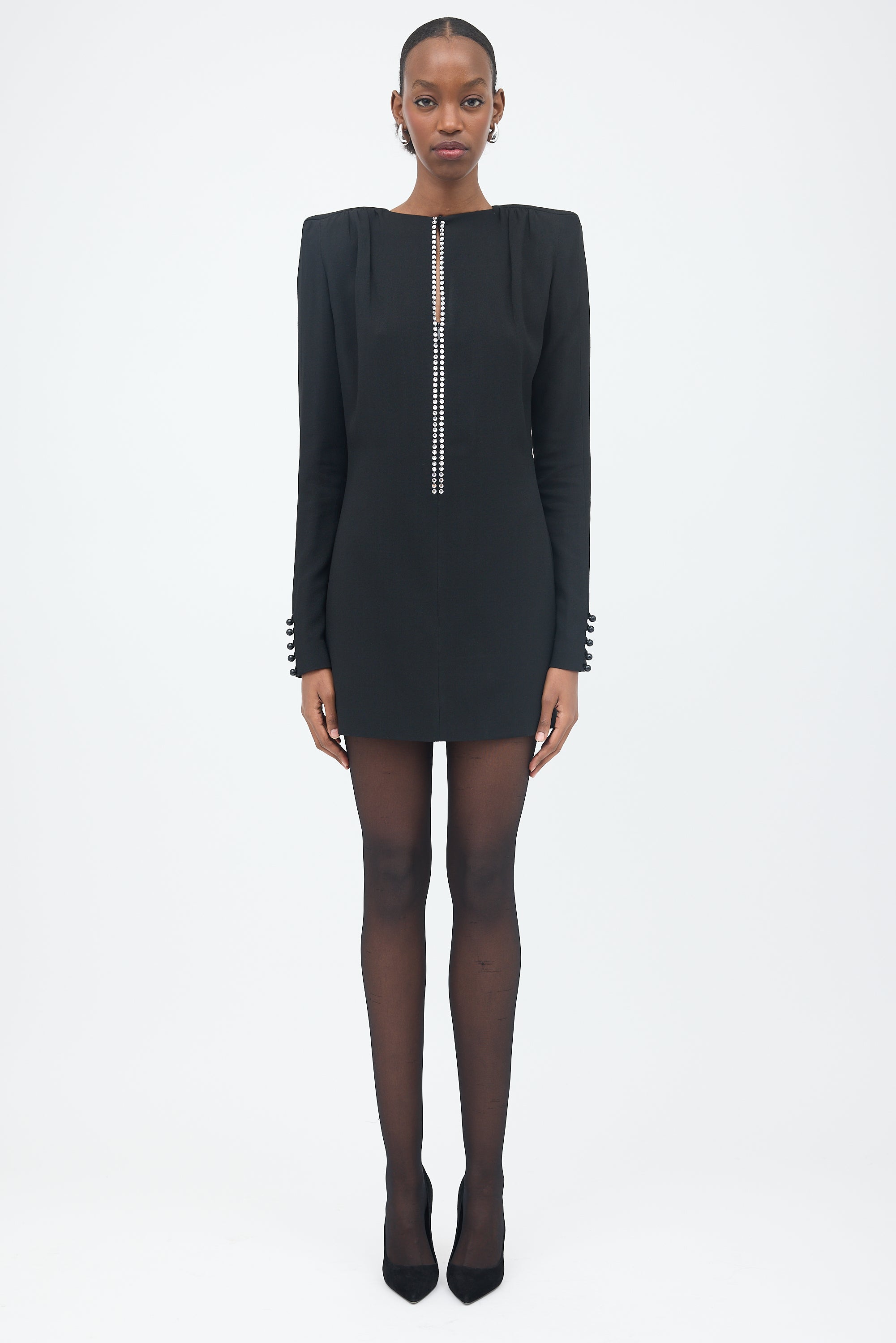 Saint Laurent FW 2017 Crepe Mini Dress