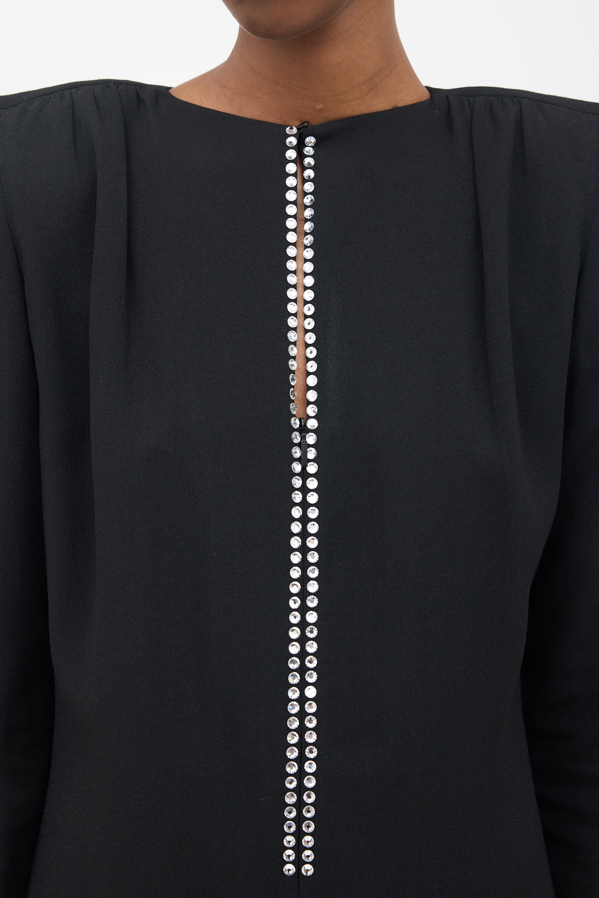 Saint Laurent FW 2017 Crepe Mini Dress