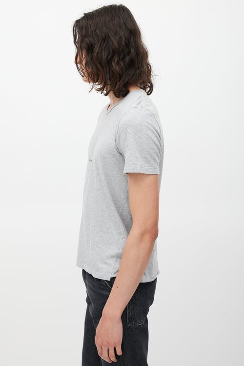 Saint Laurent Grey & Black Logo T-Shirt