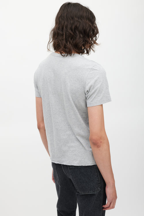 Saint Laurent Grey & Black Logo T-Shirt