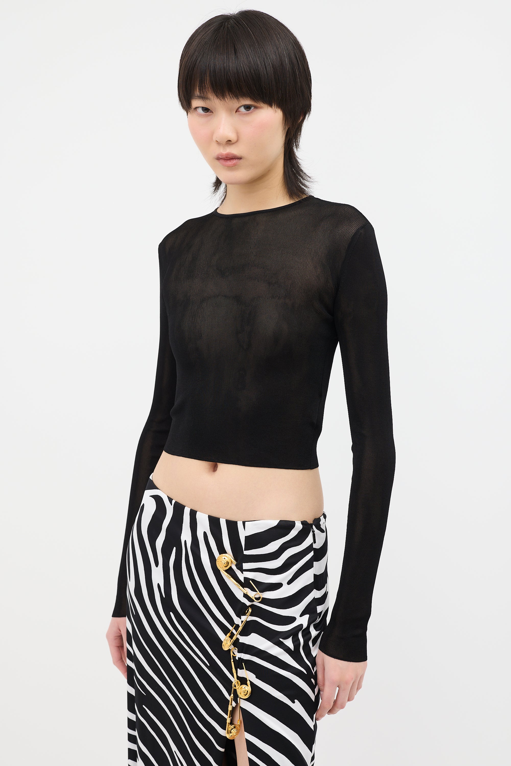 Saint Laurent Knit Mesh Top