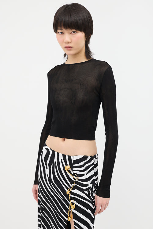 Saint Laurent Knit Mesh Top