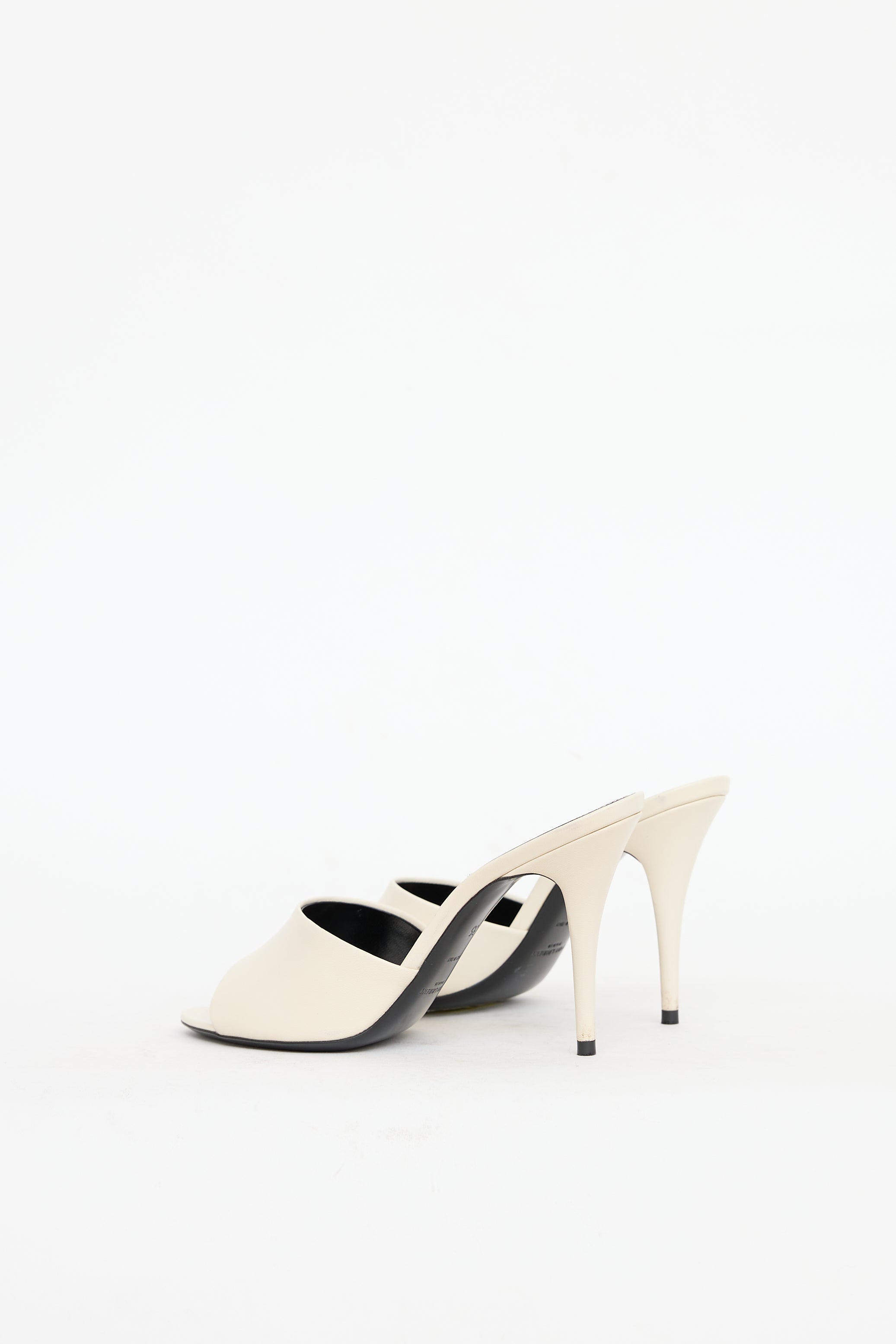 Saint Laurent Leather Heeled La 16 Mule