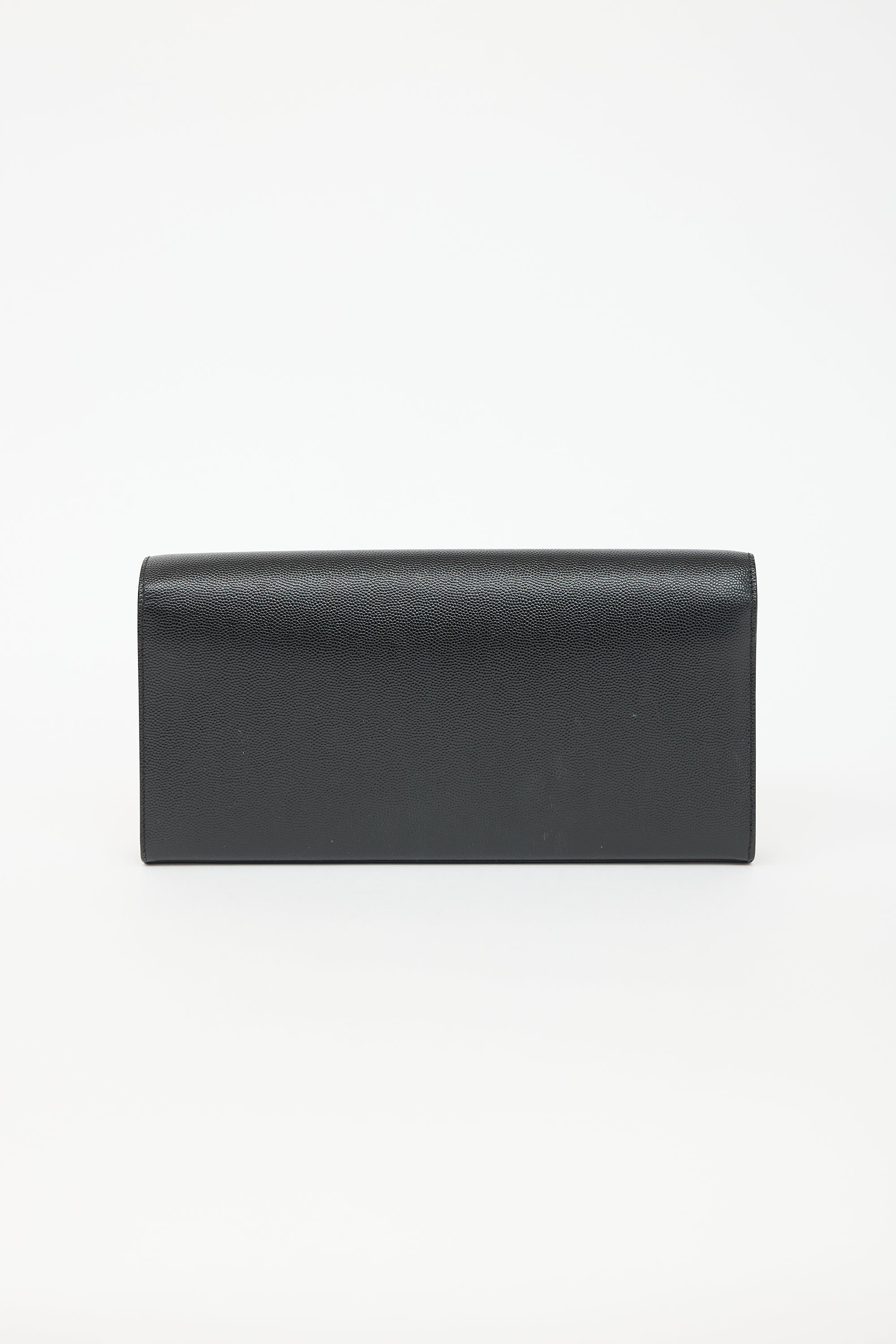 Saint Laurent Leather Kate Cassandre Clutch