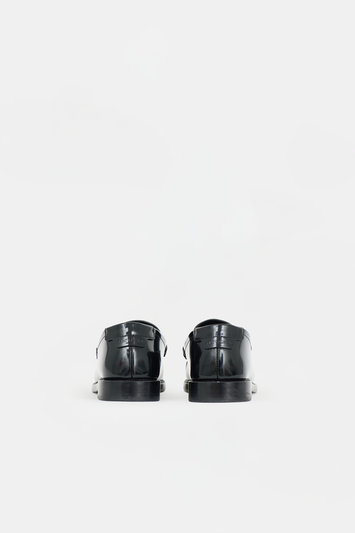 Saint Laurent Leather Logo Penny Loafer