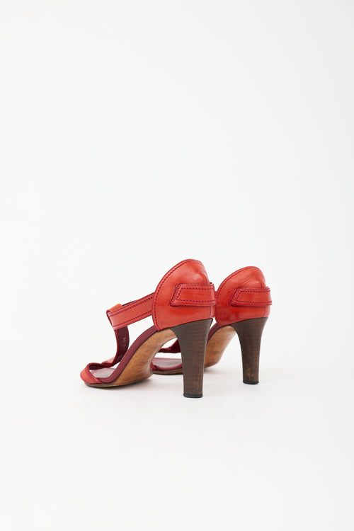 Saint Laurent Leather T-Strap Sandal
