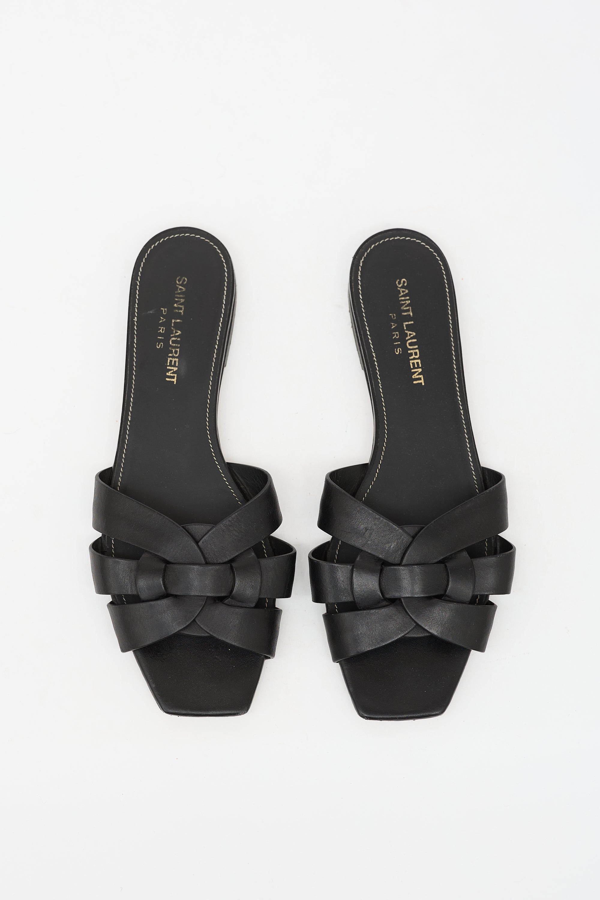 Saint Laurent Leather Tribute Sandal