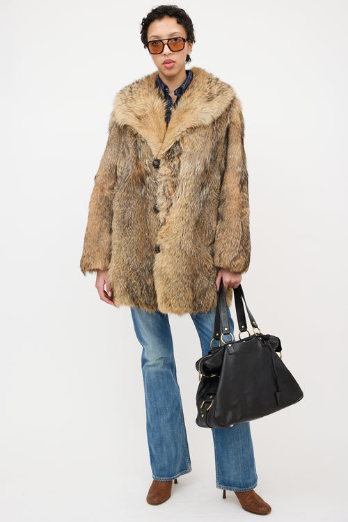Saint Laurent Leather Two Way Muse Shoulder Bag
