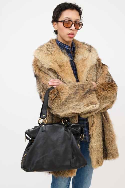 Saint Laurent Leather Two Way Muse Shoulder Bag