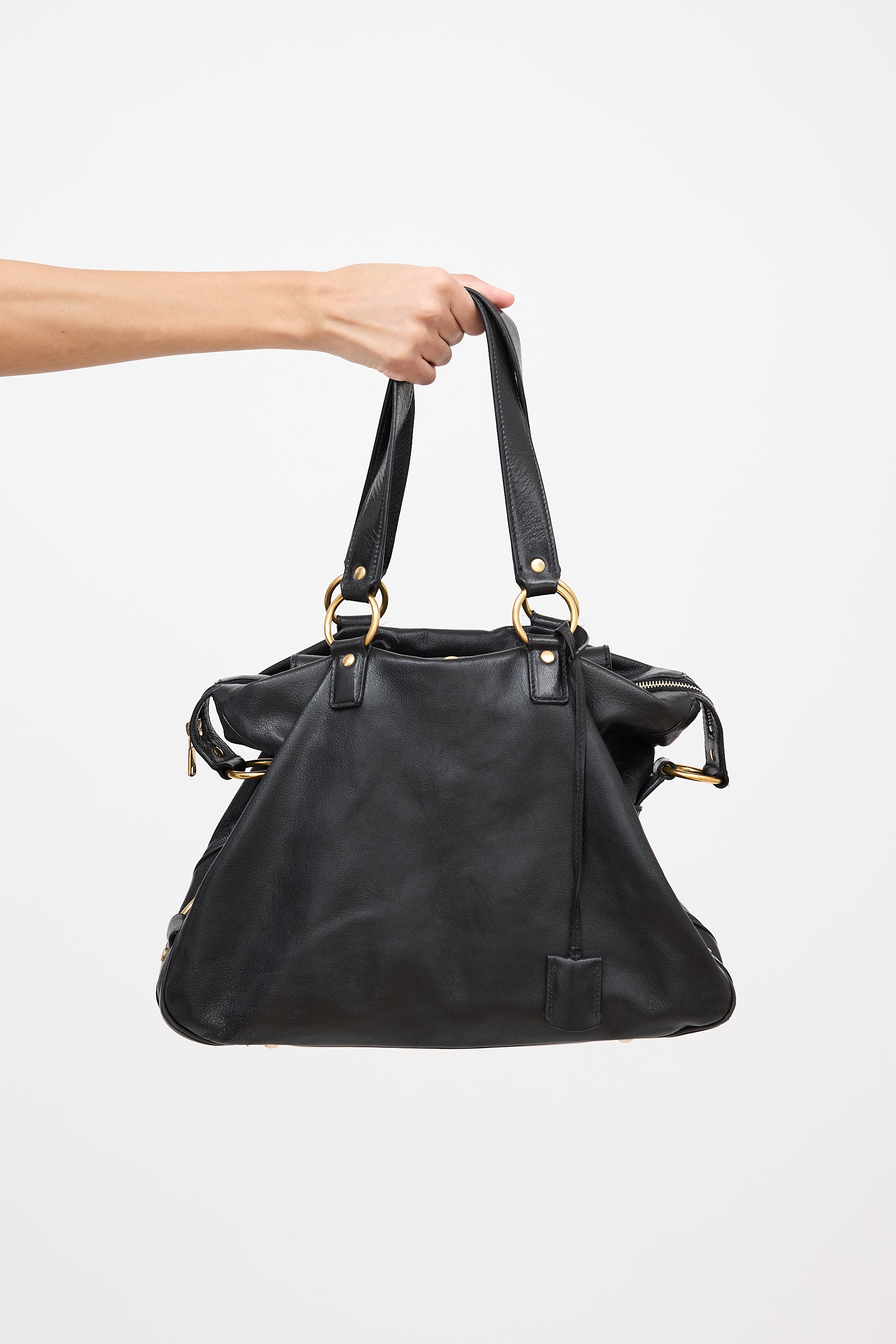 Saint Laurent Leather Two Way Muse Shoulder Bag