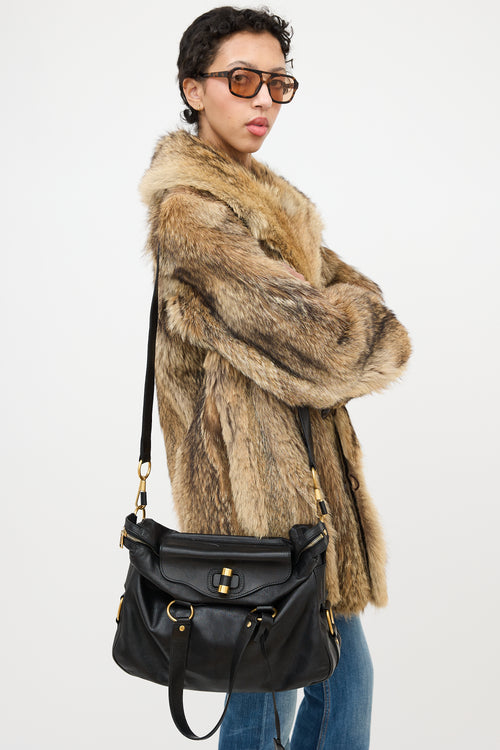 Saint Laurent Leather Two Way Muse Shoulder Bag