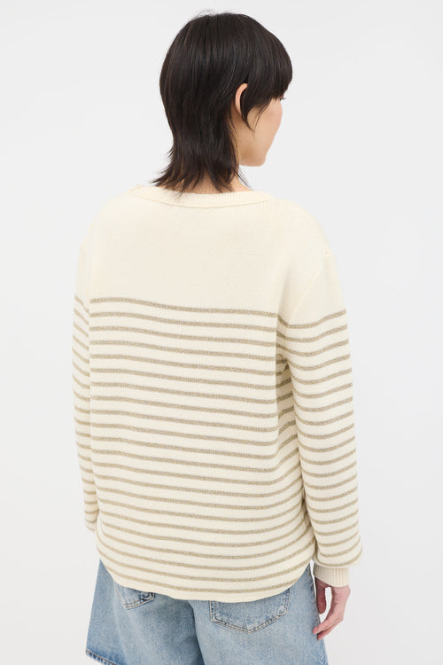 Saint Laurent Metallic Stripe Sweater