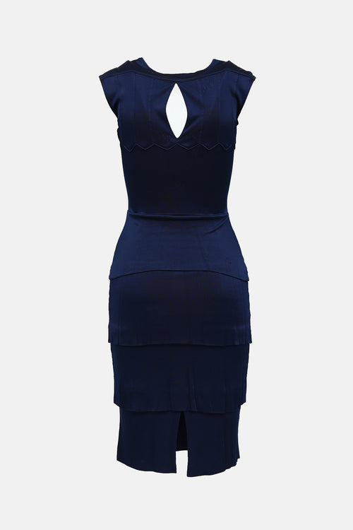 Saint Laurent Tiered Sleeveless Dress